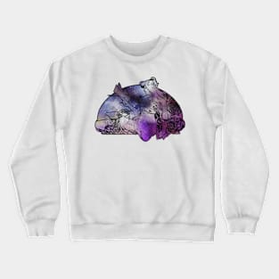 Long Haired Woman Reading In Amethyst Crewneck Sweatshirt